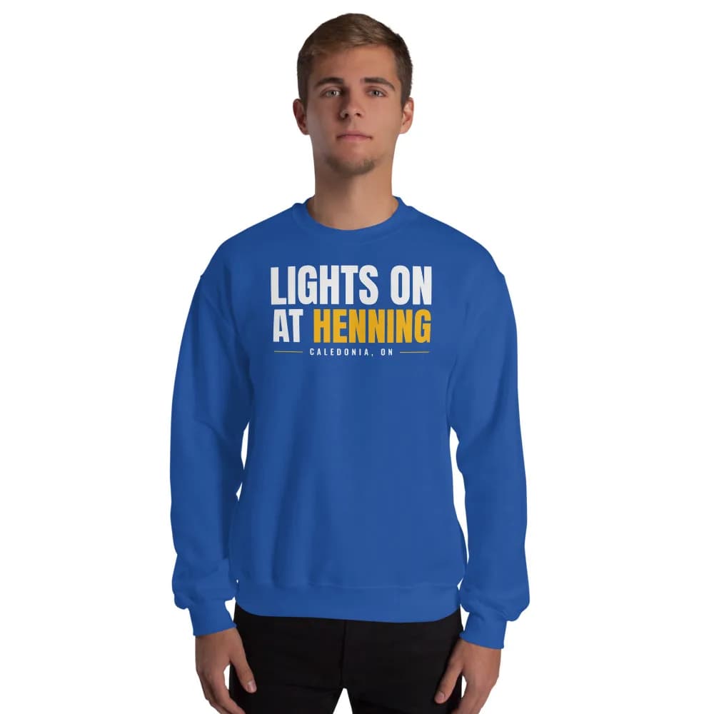 Lights on At Henning Crewneck in Royal