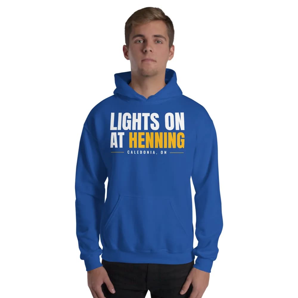 Lights on At Henning Hoodie in Royal