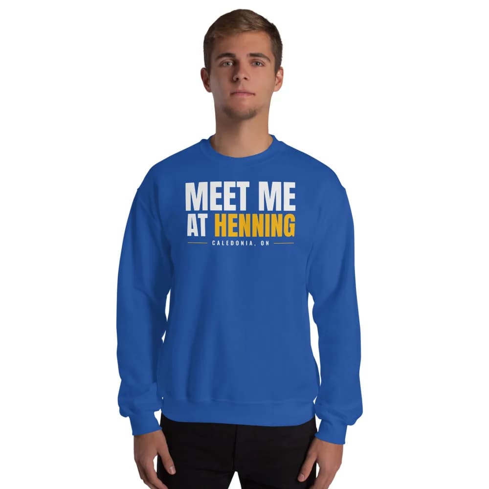 Meet Me At Henning Crewneck in Royal