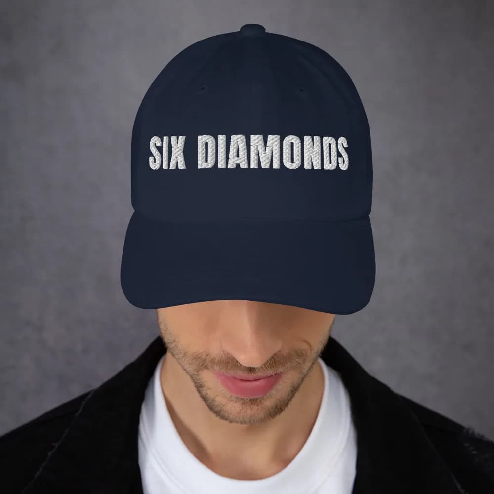 Six Diamonds, One Park Dad Cap in Navy