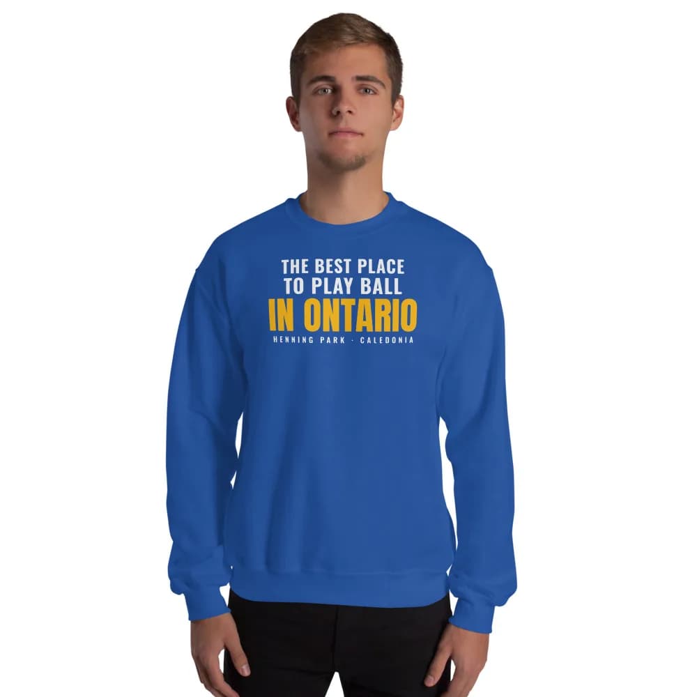 The Best Place to Play Ball in Ontario Crewneck in Royal